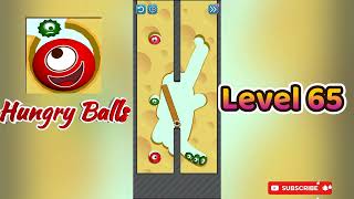 Hungry Balls Level 65 Walkthrough | Addictive Puzzle Challenge 🍽️⚽ | Go Answer