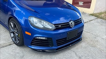 Installing Maxton Design Cupra Look Gloss Black Front Splitter For VW Golf R 2013 (MK6)