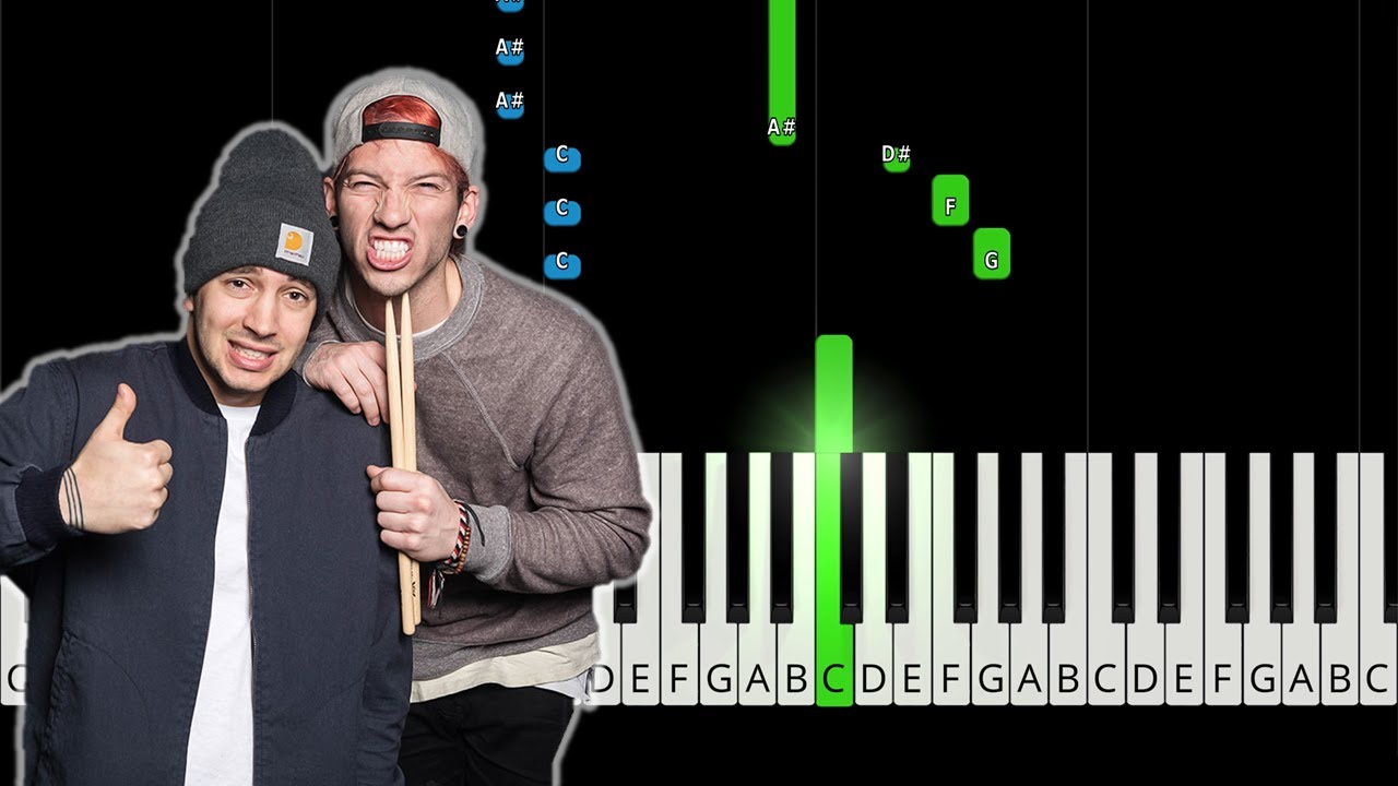Twenty One Pilots - Glowing Eyes - EASY Piano Tutorial