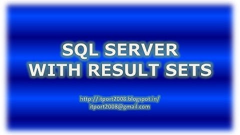 EXECUTE WITH RESULT SETS in SQL Server