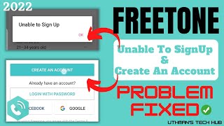 Freetone Unable To Signup Problem Fixed | Freetone Create An Account Problem Fixed 2023 screenshot 5