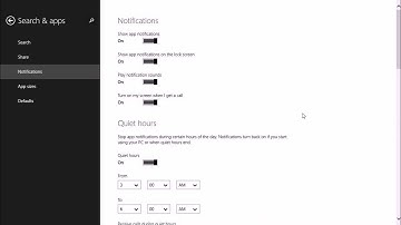 Windows 8.1 Set Quiet Hours for Apps to Stop Unwanted Notifications While you Sleep