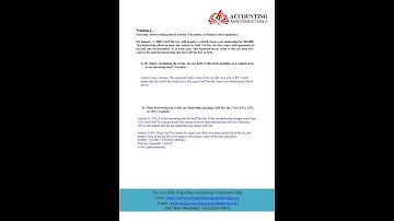 Accounting Assignment Help