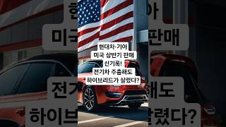 현대차·기아, 미국 상반기 판매 신기록 전기차 주춤해도 하이브리드가 살렸다?