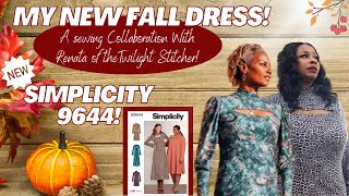 MY NEW FALL DRESS!!! SIMPLICITY 9644!! Sewing Collaboration With Renata of the TWILIGHT STITCHER!