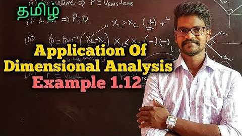 Application|Dimensional|Analysis|Examples|Physics 11|Tamil|MurugaMP