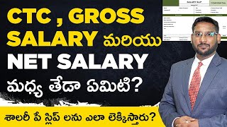 Salary Slip Details in Telugu - Difference Between CTC, and Net Salary Means? | Kowshik Maridi