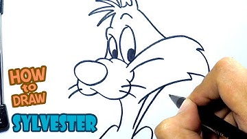 How to Draw Sylvester | Drawing Looney Toons | Drawing Step by Step