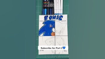 One Drawing, But 4 Different Art Styles ✨SONIC✨Part 1 #shorts