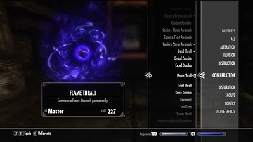 Skyrim - Flame Thrall - Master Conjuration Magic Spell