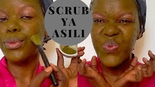 SCRUB NZURI YA KUKAUSHA  MAFUTA  USONI(SCRUB YA ASILI) : KUFANYA NGOZI NYORORO