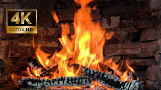 Relaxing Burning Fireplace 4K 🔥🔥 Crackling Fireplace Sounds For Stress Relief, Study, Sleep, Relax