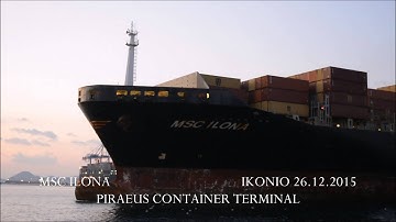 MSC ILONA departure from  Piraeus Container terminal
