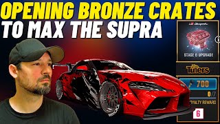 CSR2 Opening Bronze crates To Max out the T5 Toyota Supra GR,  How many keys will it take??
