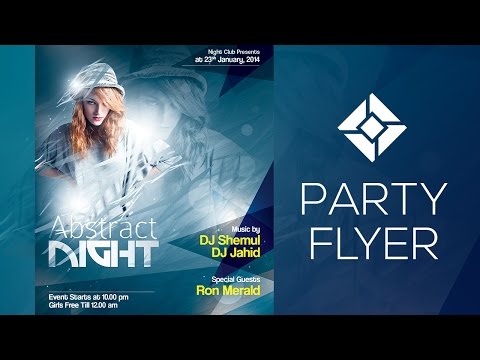 Flyer Design in Photoshop - Abstract Night - Print Ready Flyer Template