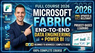 Microsoft Fabric Full Course 2026 | End-to-End Data Engineering + Power BI | Beginner to Advanced