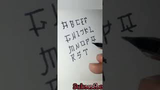 ALPHABETS IN JAPANESE STYLE WRITING/#CALLIGRAPHY #penmanship #cursive #handwriting #shorts #viral
