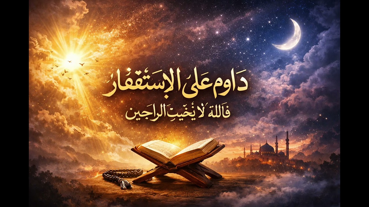 داوم على الاستغفار فالله لا يخيّب الراجين♥️🌍