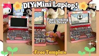 ୨✿୧ DIY:How to make a Mini Cardboard Laptop! |+Free Template | #cardboardcraft #diycrafts