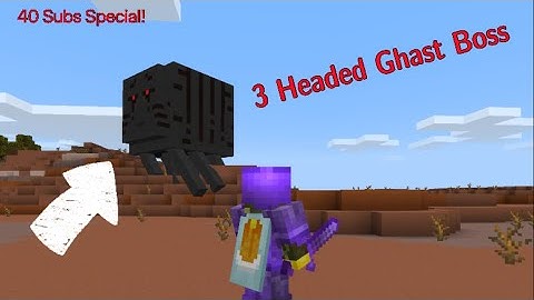 1 Player VS 3 Headed Ghast Boss (Minecraft Fights) [40 Subs Special]
