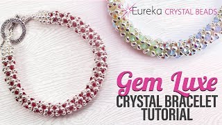 How To Make the Swarovski Crystal Gem Luxe Bracelet - Beading Tutorial