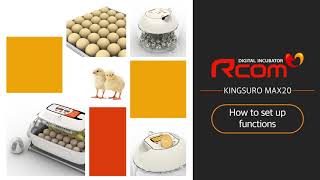 Rcom Kingsuro MAX 20 Incubator : Video manual