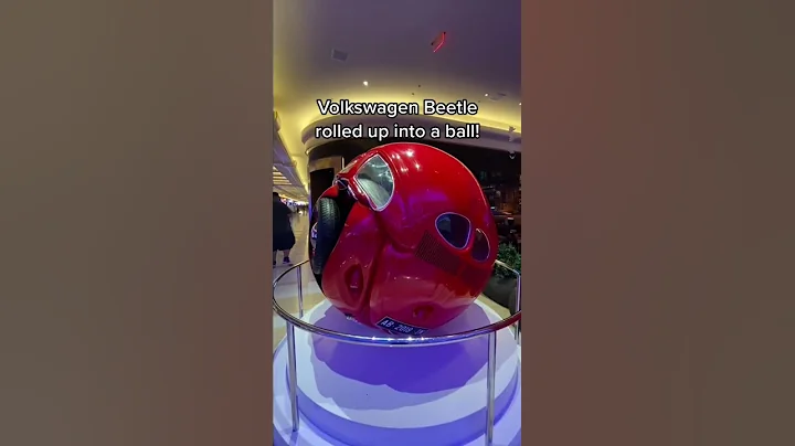 Volkswagen Beetle Car Rolled Up in a Ball!