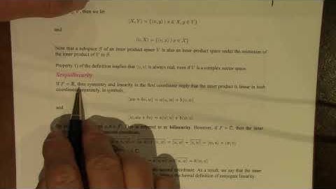 Linear Algebra: 028 Inner Product Spaces I Definition, Gram Matrices