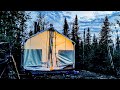 3 Days Solo Bush Camp Off-Grid Tent Shack with Wood Stove