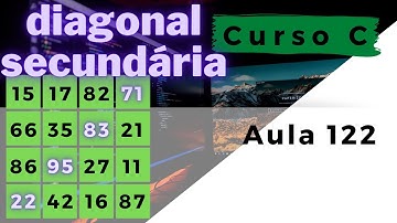 Curso de Programação C | Exercício 12 | Imprima a diagonal secundária de uma matriz 7 x 7 | aula 122
