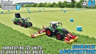 Wheat Sowing: 650K Liters of Grass Silage Packed in Bales | HORSCH AgroVation Farm | FS 22 | ep #01