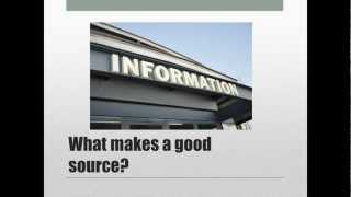 Speech Research: Source Evaluation