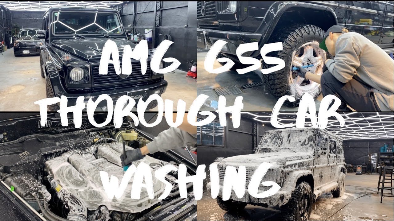 ⁣【洗車】15年間蓄積された⁉︎スケール（水垢）と油分に支配されたG55 ゲレンデを新車同様の輝きに！！ ~AMG G55 Mercedes Benz Thorough Car Washing~【解説】