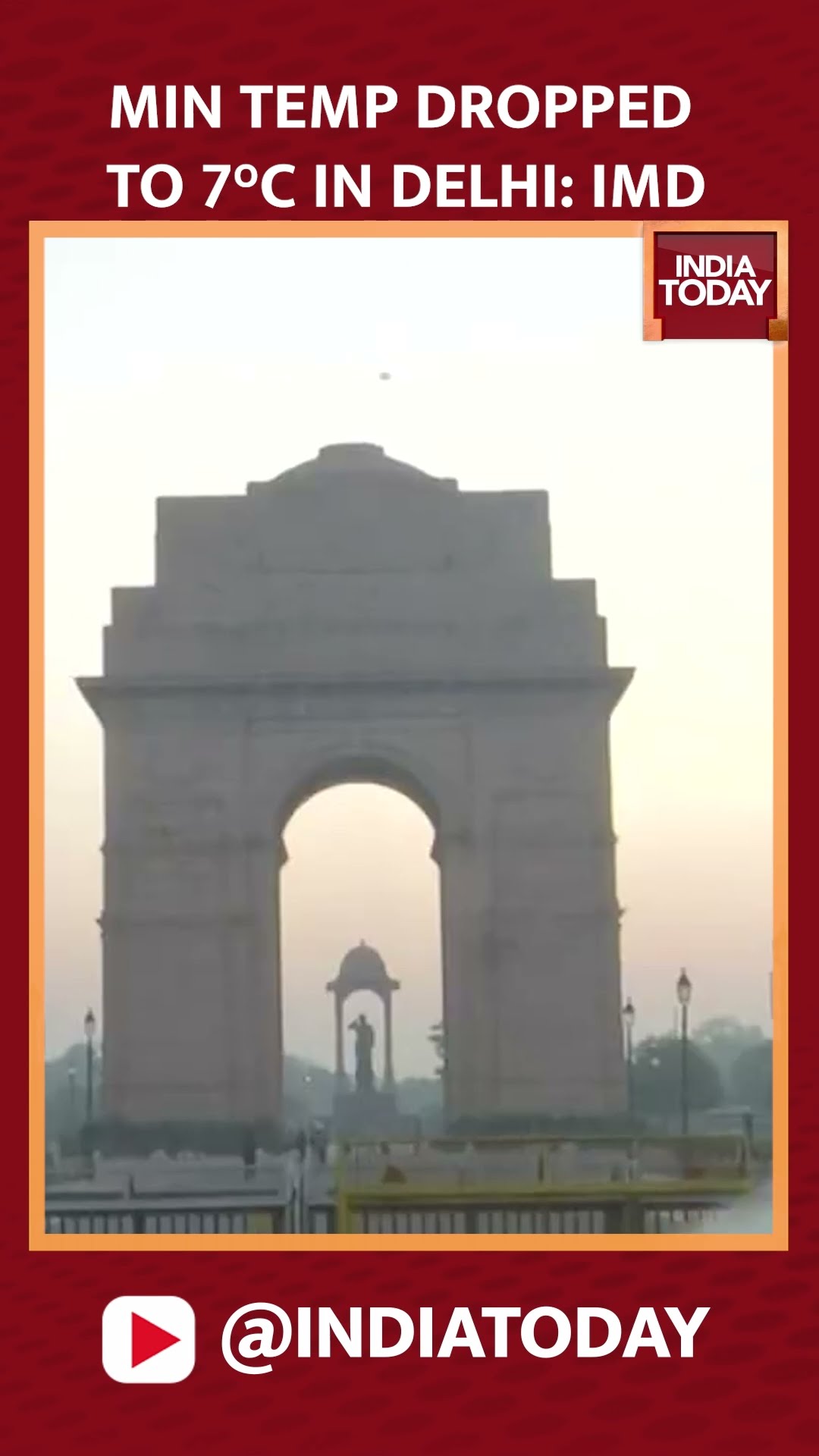 Thin Layer Of Fog, Minimum Temperature Dropped To 7°C In Delhi, As Per IMD #delhiwinter #delhiaqi