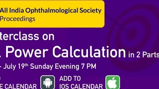 Masterclass on IOL Power Calculation