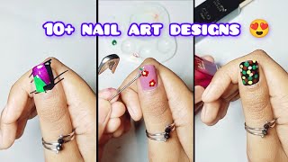 10 + nail art designs 😍💅🏻🎭🎨😄😻😨😯#trending #viral beautiful nail art designs 😍🤩