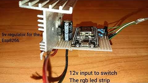 Rgb led strip controlled by an esp8266
