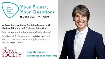 Trailer: Your Planet, Your Questions, an event with Professor Brian Cox  with the Royal Society