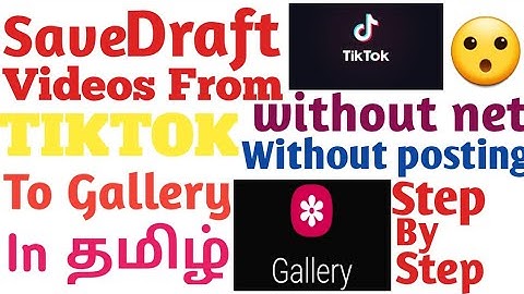 Tiktok tricks|How to download video from tiktok to gallery without posting|save draft video|தமிழ்|