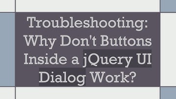 Troubleshooting: Why Don