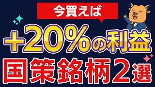 【買っとけ】業績右肩上がり確実な国策銘柄2選