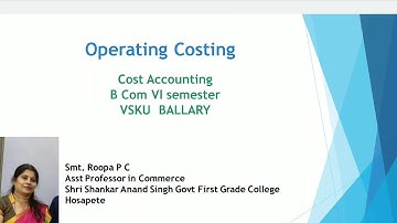 Operating Costing Problems 1