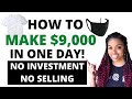 Make $9,000 IN ONE DAY Without Any Experience I Very Few Know About This I Work From Home 2020.