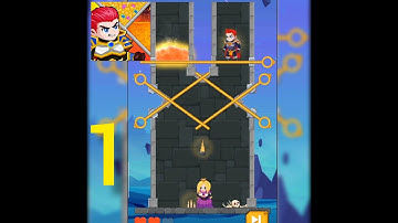 Hero Rescue Puzzle Game - Gameplay Walkthrough Part  1 -  Levels 1 & 14 (Ios & Android)