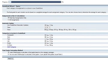 Enhanced WebAssign: Creating a Gradebook