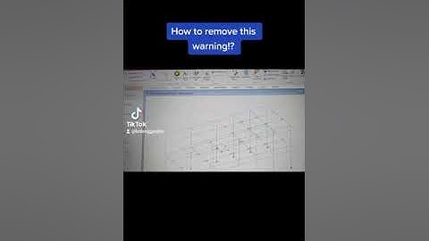 How to remove this warning in STAAD