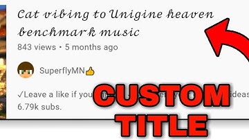 How to get a 𝒸𝓊𝓈𝓉𝑜𝓂 𝓉𝒾𝓉𝓁𝑒 on YouTube (Custom font tutorial)