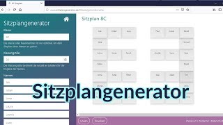 Sitzplangenerator Sitzplan Fur Die Schule Erstellen Youtube Sitzplangenerator Sitzplan Fur Die Schule Erstellen Youtube
