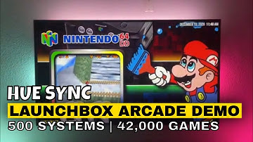 Arcade Walkthrough & Demo w/Hue Light Sync | LaunchBox | BigBox | Emulation Box | 500 Systems