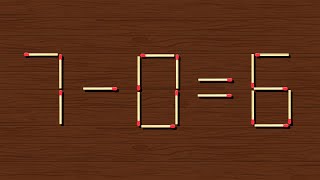 Turn the wrong equation into correct | Matchstick puzzle 7-0=6